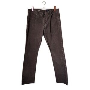 AG ADRIANO GOLDSCHMIED Everett Corduroy Pants Brown Slim Straight 32x34